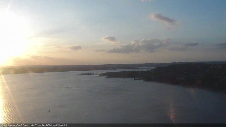 Lake Travis webcam, September 29, 2019 6:00 PM CT