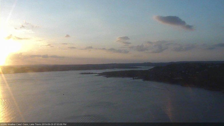Lake Travis webcam, September 29, 2019 6:05 PM CT