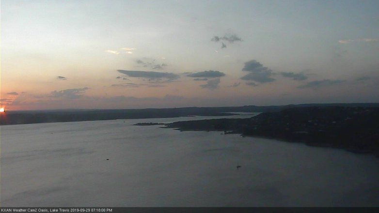 Lake Travis webcam, September 29, 2019 6:20 PM CT