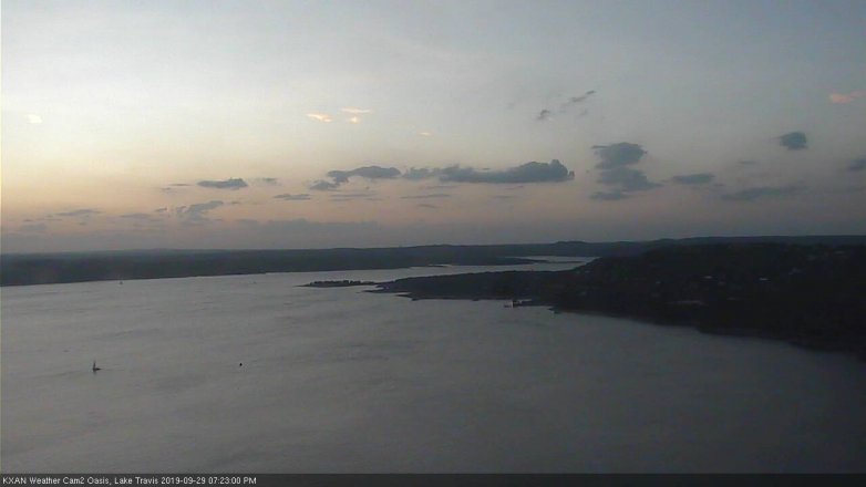 Lake Travis webcam, September 29, 2019 6:25 PM CT