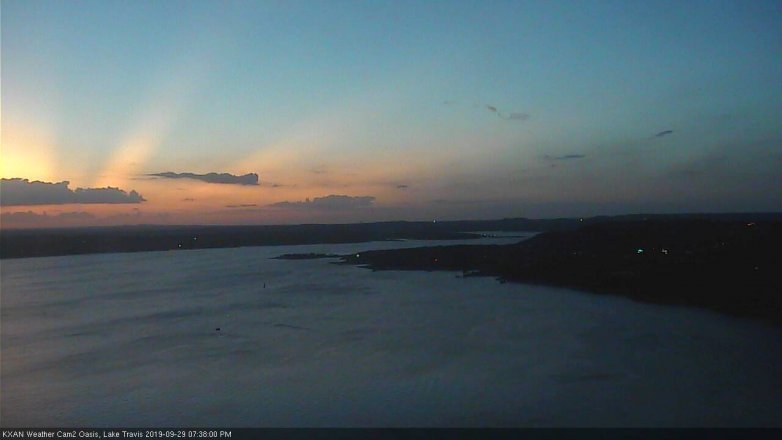 Lake Travis webcam, September 29, 2019 6:40 PM CT