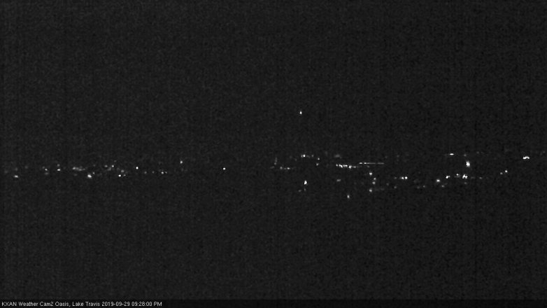 Lake Travis webcam, September 29, 2019 8:30 PM CT