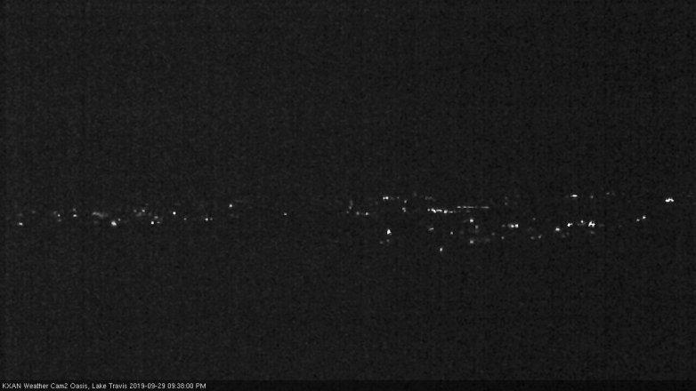 Lake Travis webcam, September 29, 2019 8:40 PM CT