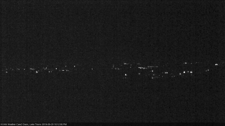 Lake Travis webcam, September 29, 2019 9:15 PM CT