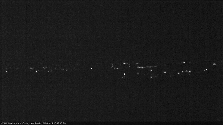 Lake Travis webcam, September 29, 2019 9:50 PM CT