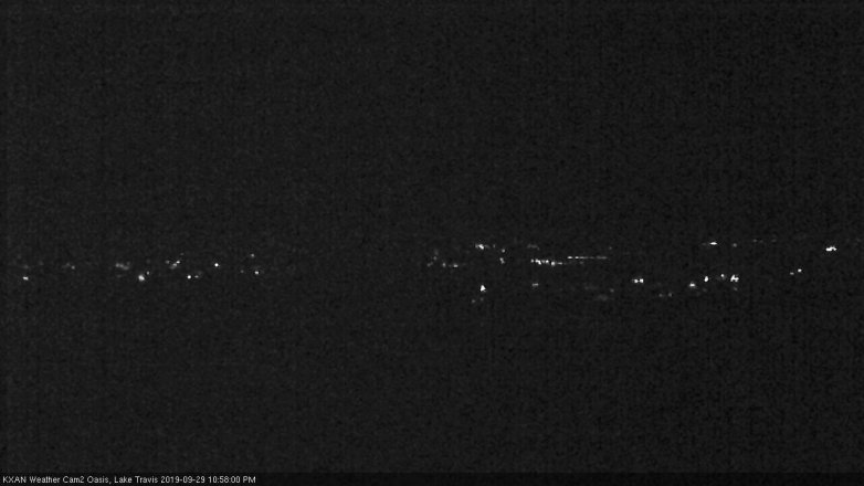 Lake Travis webcam, September 29, 2019 10:00 PM CT