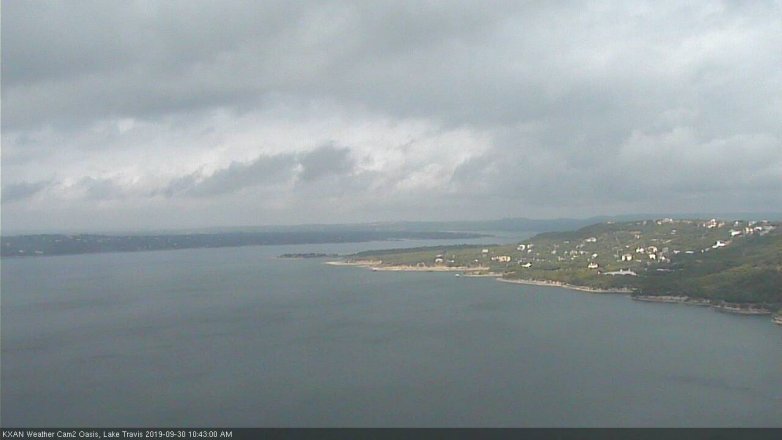 Lake Travis webcam, September 30, 2019 9:45 AM CT