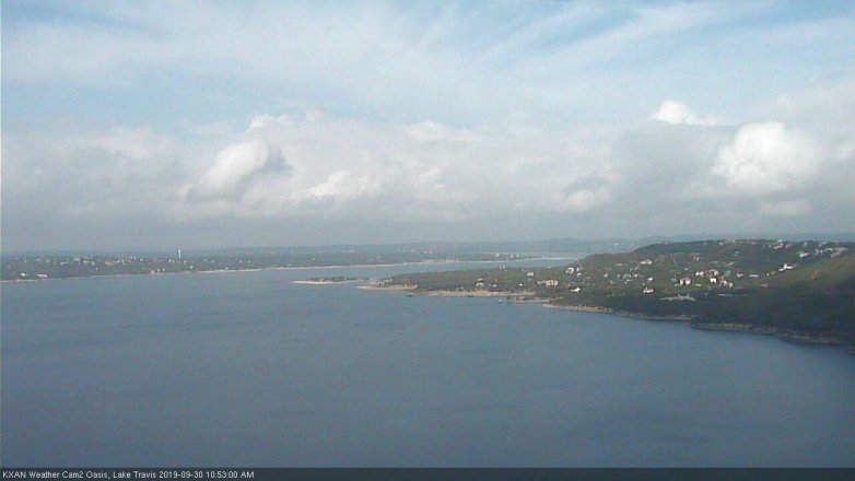 Lake Travis webcam, September 30, 2019 9:55 AM CT
