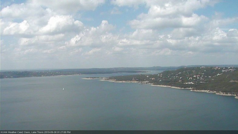 Lake Travis webcam, September 30, 2019 12:30 PM CT
