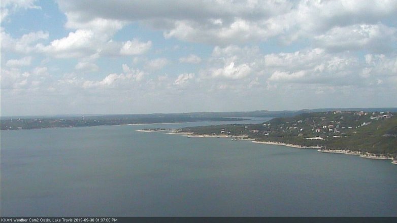 Lake Travis webcam, September 30, 2019 12:40 PM CT