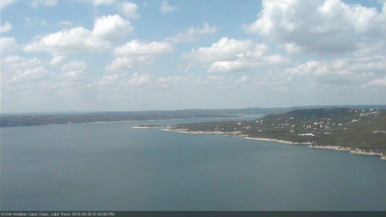 Lake Travis webcam, September 30, 2019 12:45 PM CT