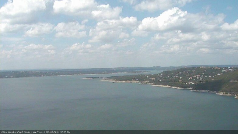 Lake Travis webcam, September 30, 2019 1:00 PM CT