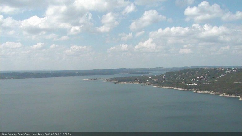 Lake Travis webcam, September 30, 2019 1:20 PM CT