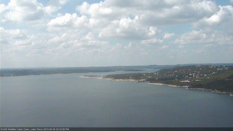 Lake Travis webcam, September 30, 2019 1:35 PM CT