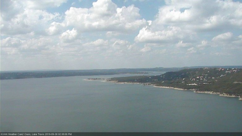 Lake Travis webcam, September 30, 2019 1:40 PM CT