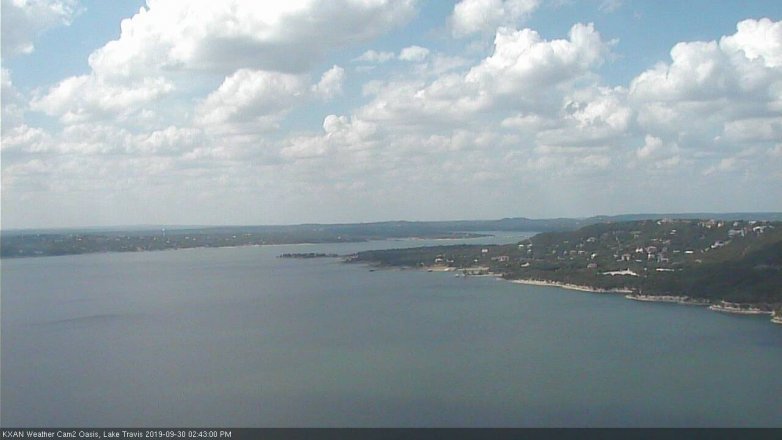Lake Travis webcam, September 30, 2019 1:45 PM CT
