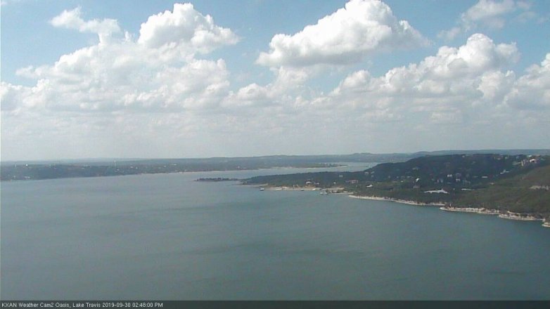 Lake Travis webcam, September 30, 2019 1:50 PM CT
