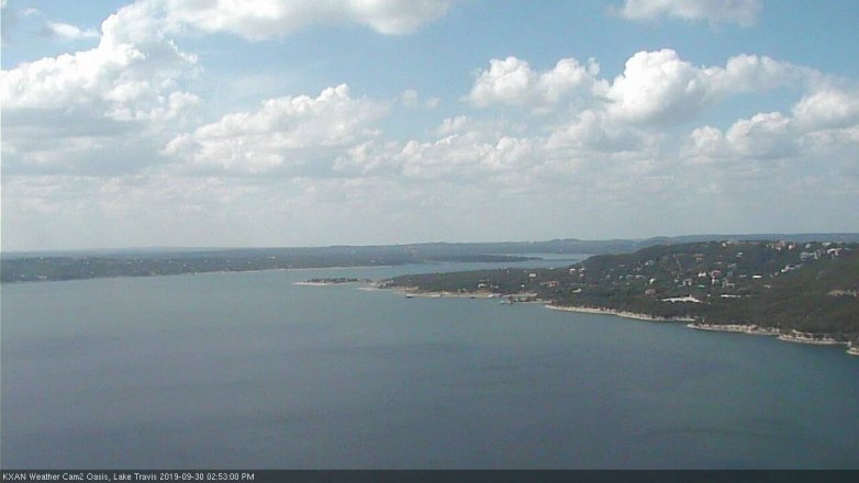 Lake Travis webcam, September 30, 2019 1:55 PM CT