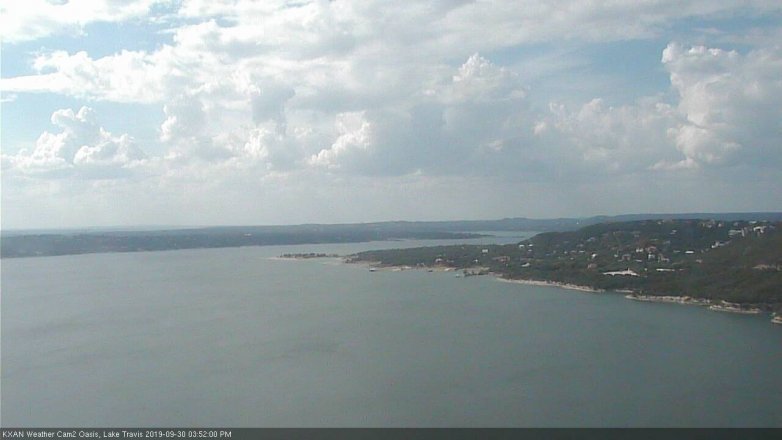 Lake Travis webcam, September 30, 2019 2:55 PM CT