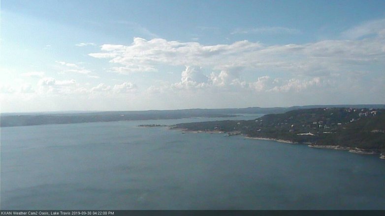 Lake Travis webcam, September 30, 2019 3:25 PM CT