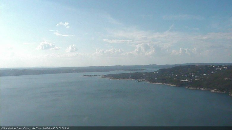 Lake Travis webcam, September 30, 2019 3:35 PM CT