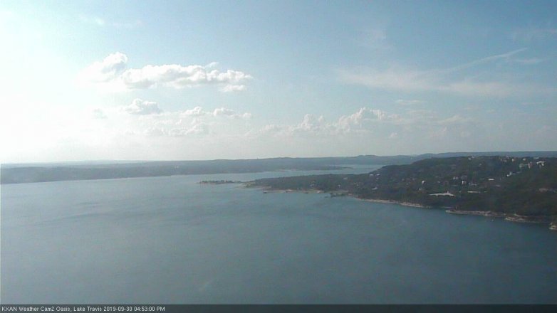 Lake Travis webcam, September 30, 2019 3:55 PM CT