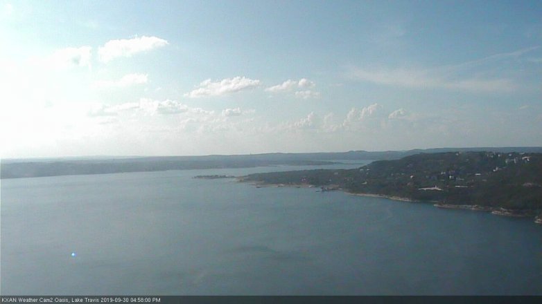 Lake Travis webcam, September 30, 2019 4:00 PM CT