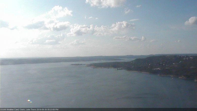 Lake Travis webcam, September 30, 2019 4:25 PM CT