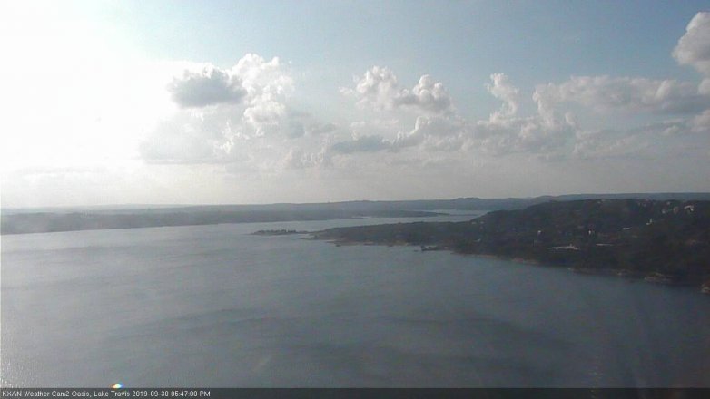 Lake Travis webcam, September 30, 2019 4:50 PM CT