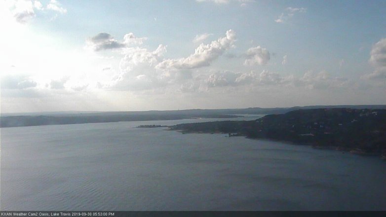 Lake Travis webcam, September 30, 2019 4:55 PM CT