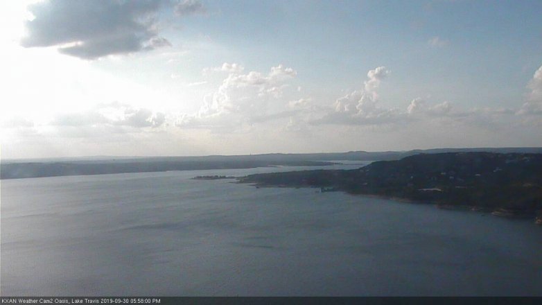 Lake Travis webcam, September 30, 2019 5:00 PM CT