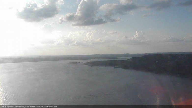 Lake Travis webcam, September 30, 2019 5:05 PM CT