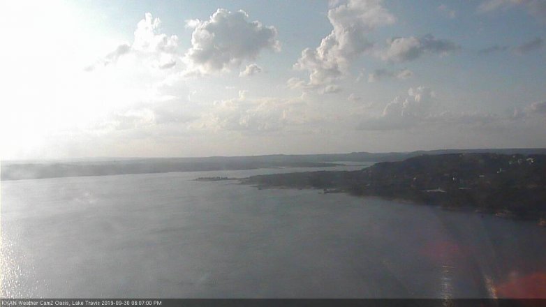 Lake Travis webcam, September 30, 2019 5:10 PM CT