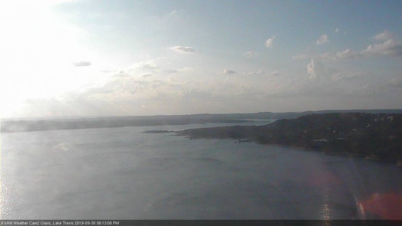 Lake Travis webcam, September 30, 2019 5:15 PM CT