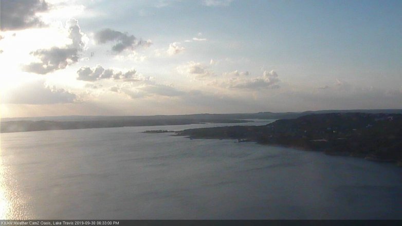 Lake Travis webcam, September 30, 2019 5:35 PM CT