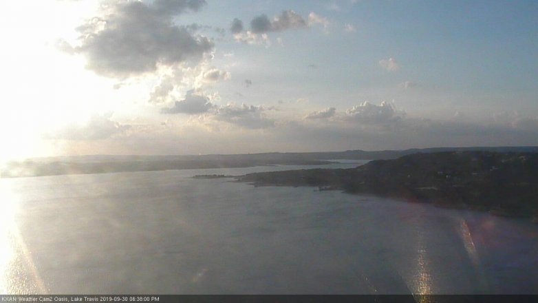 Lake Travis webcam, September 30, 2019 5:40 PM CT