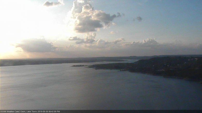 Lake Travis webcam, September 30, 2019 5:45 PM CT