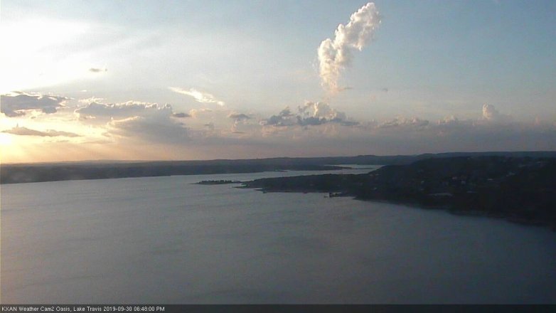 Lake Travis webcam, September 30, 2019 5:50 PM CT