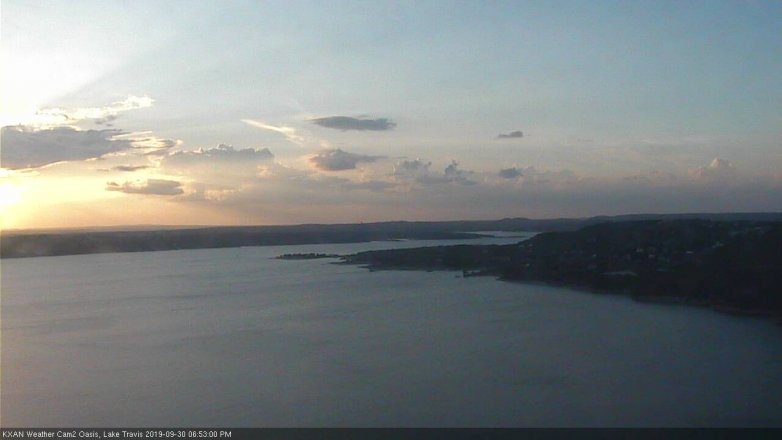 Lake Travis webcam, September 30, 2019 5:55 PM CT