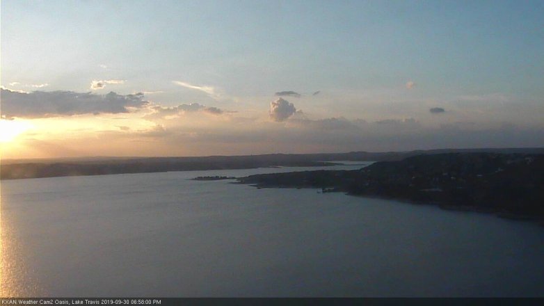 Lake Travis webcam, September 30, 2019 6:00 PM CT