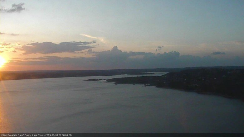 Lake Travis webcam, September 30, 2019 6:10 PM CT