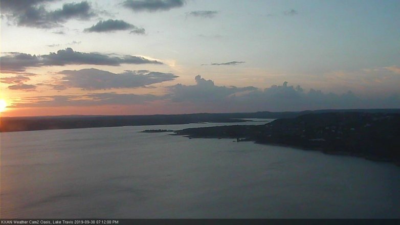 Lake Travis webcam, September 30, 2019 6:15 PM CT