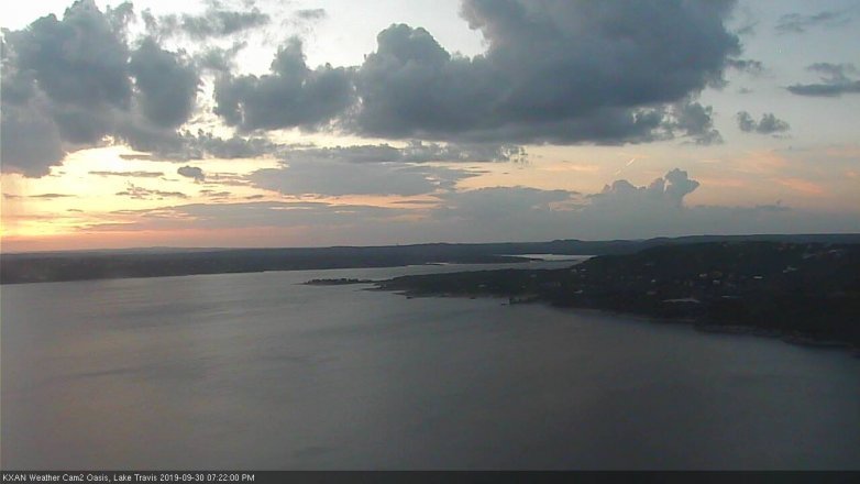 Lake Travis webcam, September 30, 2019 6:25 PM CT