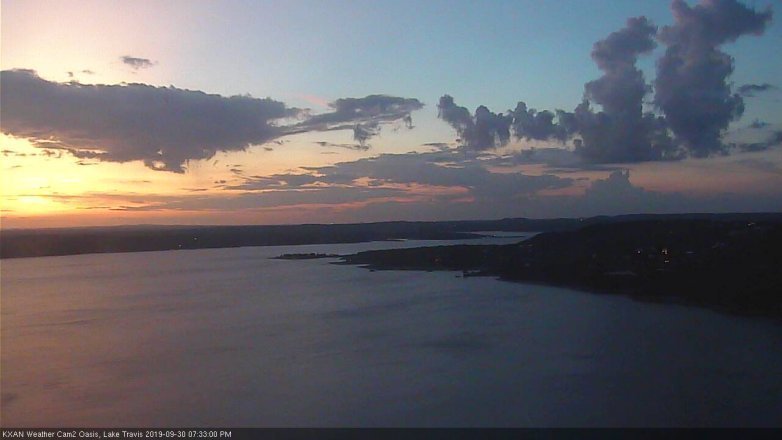 Lake Travis webcam, September 30, 2019 6:35 PM CT