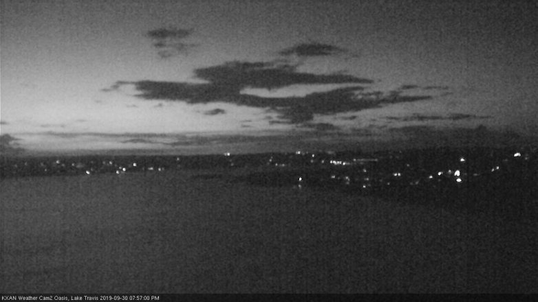 Lake Travis webcam, September 30, 2019 7:00 PM CT