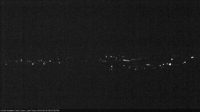 Lake Travis webcam, September 30, 2019 9:00 PM CT