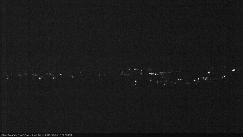 Lake Travis webcam, September 30, 2019 9:30 PM CT