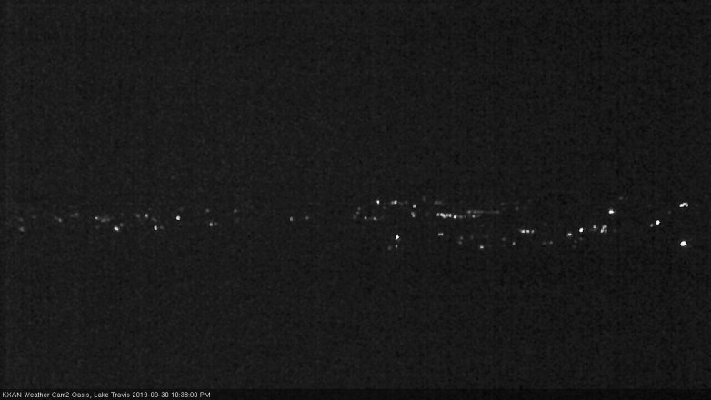 Lake Travis webcam, September 30, 2019 9:40 PM CT
