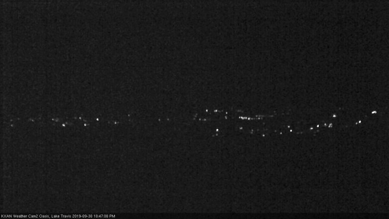 Lake Travis webcam, September 30, 2019 9:50 PM CT