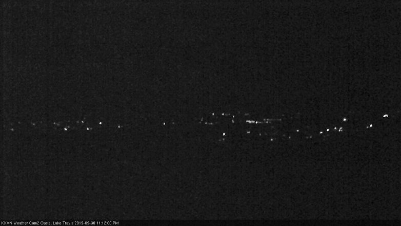 Lake Travis webcam, September 30, 2019 10:15 PM CT